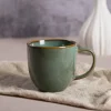 Kaffeebecher grün Steinzeug