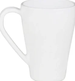 Kaffeebecher weiß Opal-Hartglas H/D: ca. 11x8,7 cm