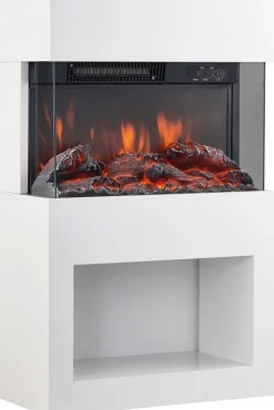 KAMINIO Elektrischer-Kamin HENRI weiß Metall B/H/T: ca. 48x75x21,7 cm ca. 2000 W
