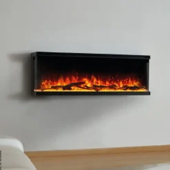 KAMINIO Elektrischer-Kamin LEA schwarz Metall B/H/T: ca. 91,9x43x20 cm ca. 1800 W