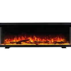 KAMINIO Elektrischer-Kamin LEA schwarz Metall B/H/T: ca. 127,5x43x20 cm ca. 1800 W