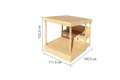 Karibu Sandkasten Marlon natur B/H/L: ca. 140x122x121 cm