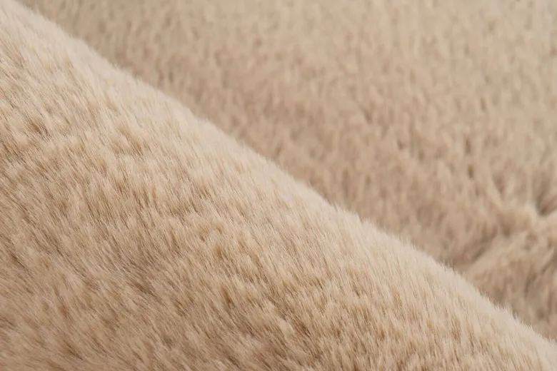 Kayoom Hochflorteppich Badematte Rabbit 425 beige B/H/L: ca. 65x3,5x100 cm