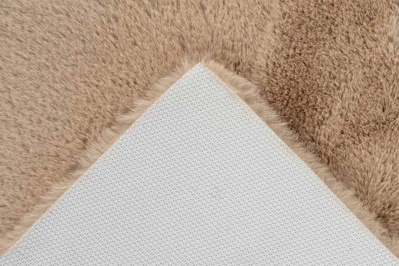 Kayoom Hochflorteppich Badematte Rabbit 425 beige B/H/L: ca. 65x3,5x100 cm