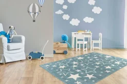 Kayoom Kurzflorteppich Australia - Tamworth blau B/H/L: ca. 80x1,6x150 cm