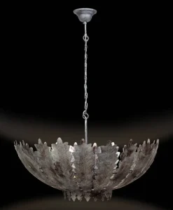 Kayoom Pendelleuchte Autumn Leaves Small silber Eisen B/H/L: ca. 48x23x48 cm E27 1 Brennstellen