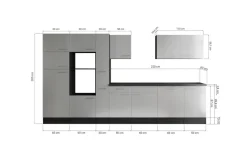 Küchenblock Oliver B/H/T: ca. 370x205x60 cm