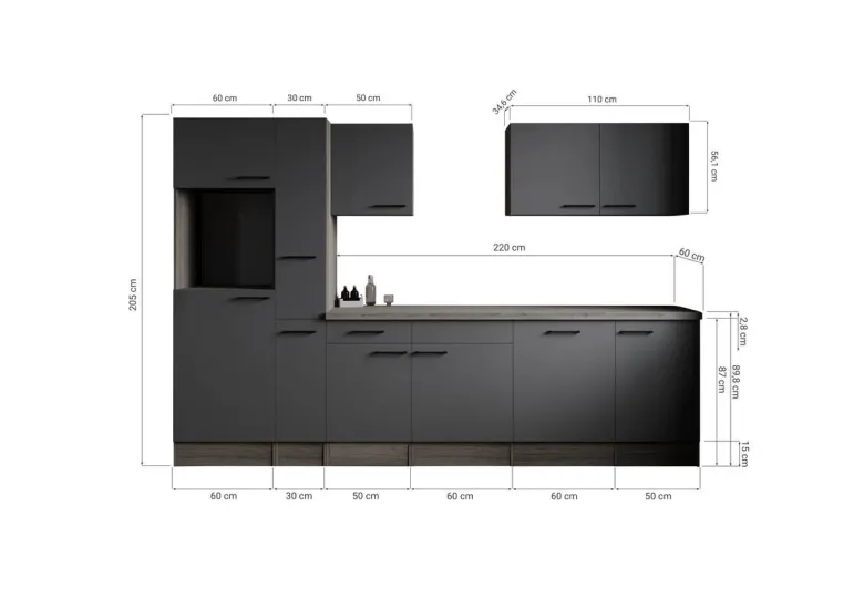 Küchenblock Oliver B/H/T: ca. 310x205x60 cm