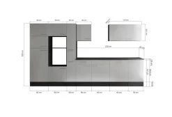Küchenblock Oliver B/H/T: ca. 370x205x60 cm