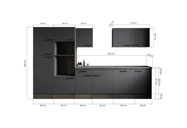 Küchenblock Oliver B/H/T: ca. 340x205x60 cm
