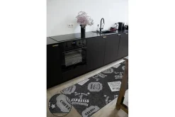 Küchenläufer Coffe Patterns grau B/L: ca. 67x180 cm