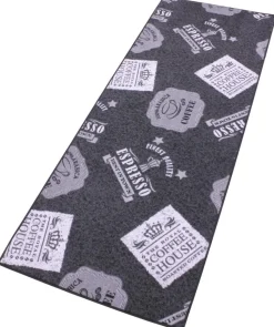 Küchenläufer Coffe Patterns grau B/L: ca. 67x180 cm
