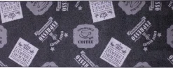 Küchenläufer Coffe Patterns grau B/L: ca. 67x180 cm