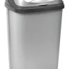 keeeper Abfalleimer silber B/H/L: ca. 39x67,5x29,5 cm