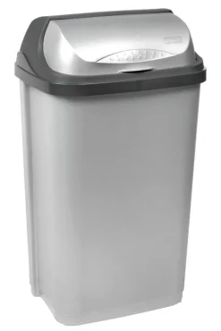 keeeper Abfalleimer silber B/H/L: ca. 39x67,5x29,5 cm