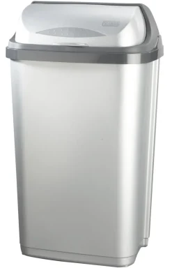 keeeper Abfalleimer silber B/H/L: ca. 25,5x39x19 cm