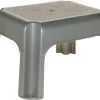 keeeper Tritthocker silber B/H/L: ca. 30x24x35,5 cm