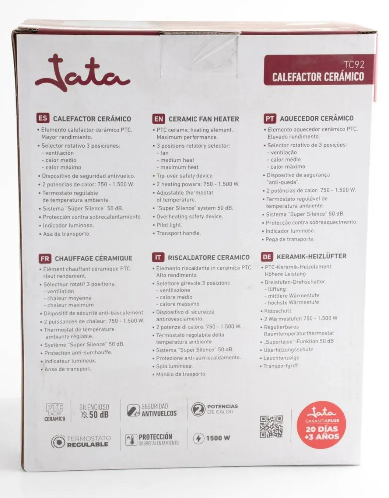 Keramik-Heizlüfter Jata TC92 ca. 1500 W