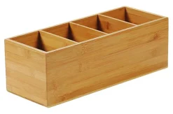 Kesper Besteckkasten braun Bambus B/H/L: ca. 14x12x35 cm