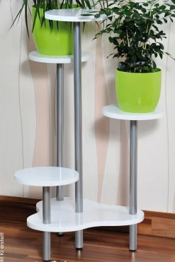 Kesper Blumenständer weiß Spanplatte B/H/T: ca. 64,5x72,5x46 cm