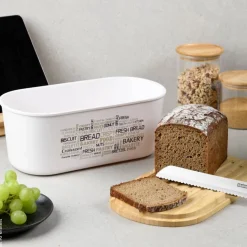 Kesper Brotbox weiß Bambus B/H/L: ca. 20x4,5x34 cm