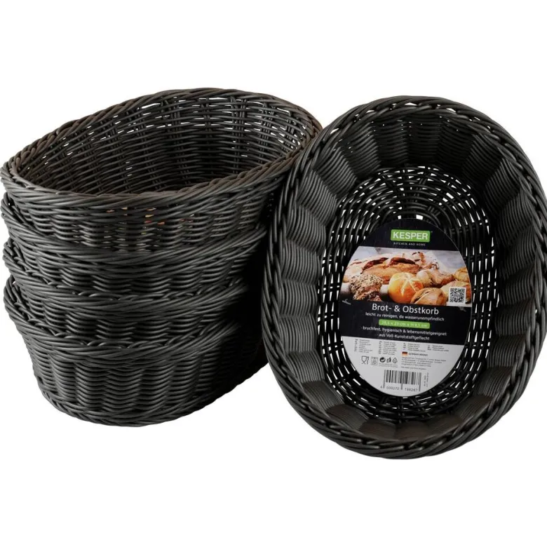 Kesper Brot und Obstkorb braun Kunststoff B/H/L: ca. 23x29,5x22 cm