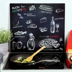 Kesper Glasschneideplatte grau Chili & Paprika Glas B/H/L: ca. 50x1,4x56 cm