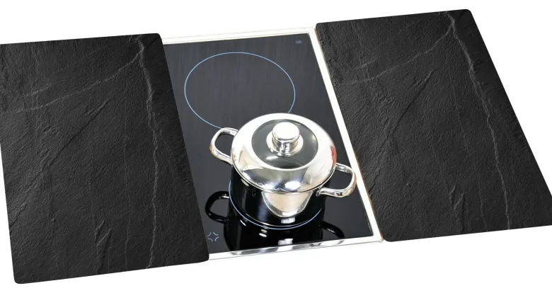 Kesper Glasschneideplatte Schiefergrau Glas B/L: ca. 28,5x50 cm