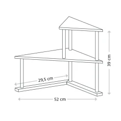 Kesper Kücheneckregal natur Bambus B/H/L: ca. 19,5x39x52 cm
