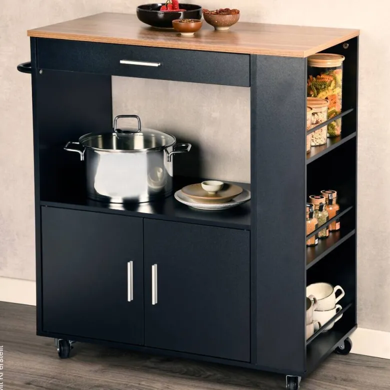 Kesper Küchenwagen grau Spanplatte B/H/T: ca. 75x88x40 cm