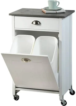 Kesper Küchenwagen weiß Spanplatte B/H/T: ca. 50x79x37 cm