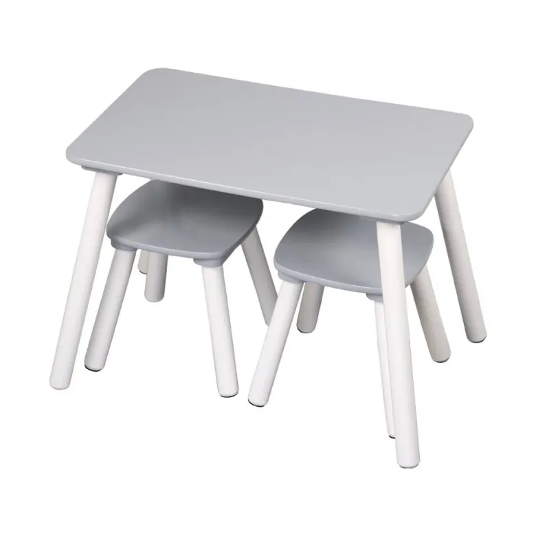 Kesper Kindertisch grau Holz B/H/L: ca. 38x43,5x58 cm