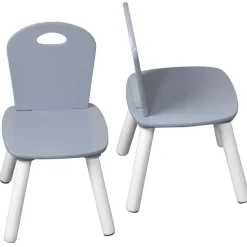 Kesper Kindertisch mit 2 Stühlen grau Spanplatte B/H/L: ca. 55x45x55 cm