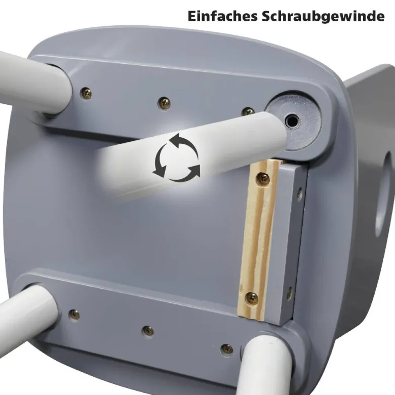 Kesper Kindertisch mit 2 Stühlen grau Spanplatte B/H/L: ca. 55x45x55 cm