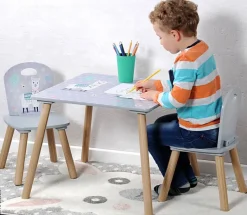 Kesper Kindertisch mit zwei Stühlen multicolor Spanplatte