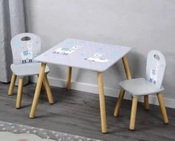 Kesper Kindertisch mit zwei Stühlen multicolor Spanplatte