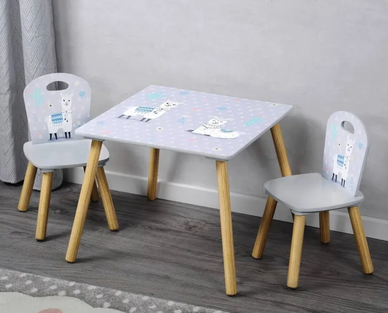Kesper Kindertisch mit zwei Stühlen multicolor Spanplatte
