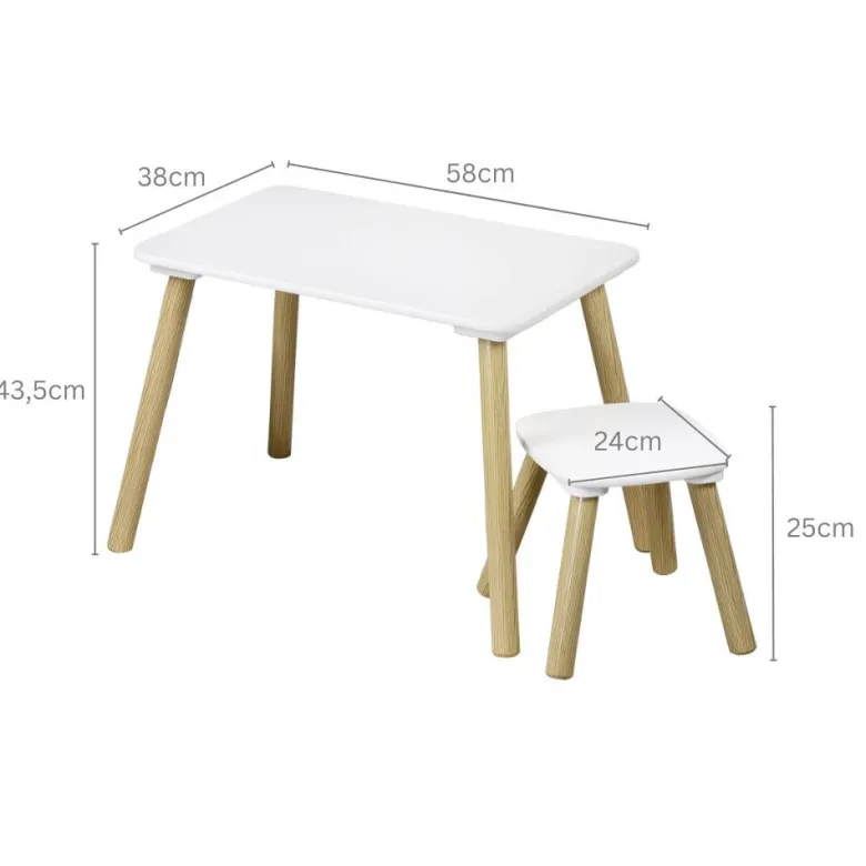 Kesper Kindertisch natur Holz B/H/L: ca. 38x43,5x58 cm