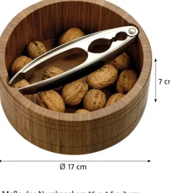 Kesper Nussschale braun Edelstahl B/H/L: ca. 16,6x7x16,6 cm