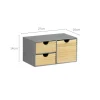 Kesper Organizer grau Holz B/H/L: ca. 16x14x27 cm