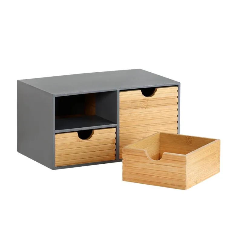 Kesper Organizer grau Holz B/H/L: ca. 16x14x27 cm
