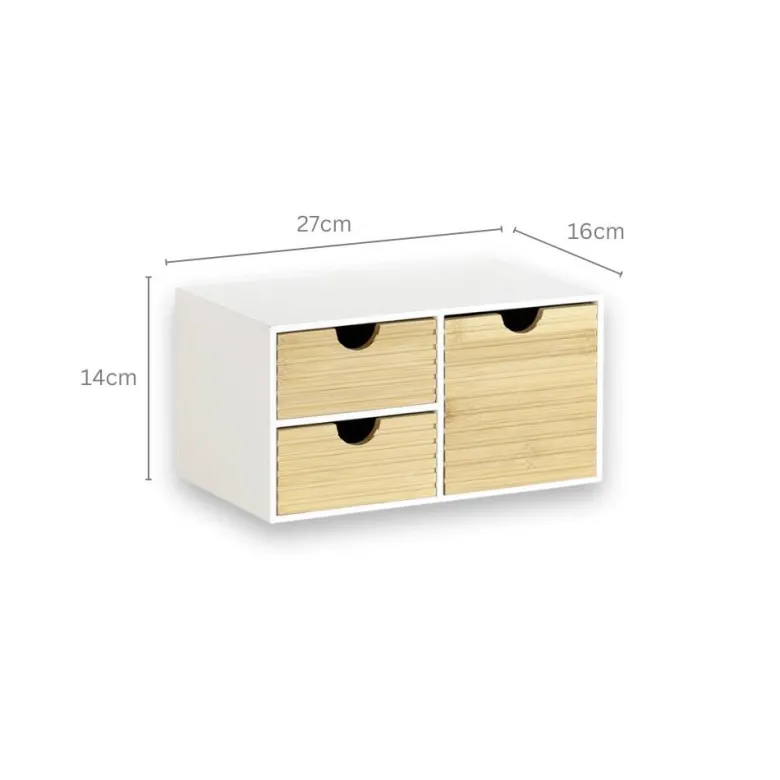 Kesper Organizer weiß Holz B/H/L: ca. 16x14x27 cm