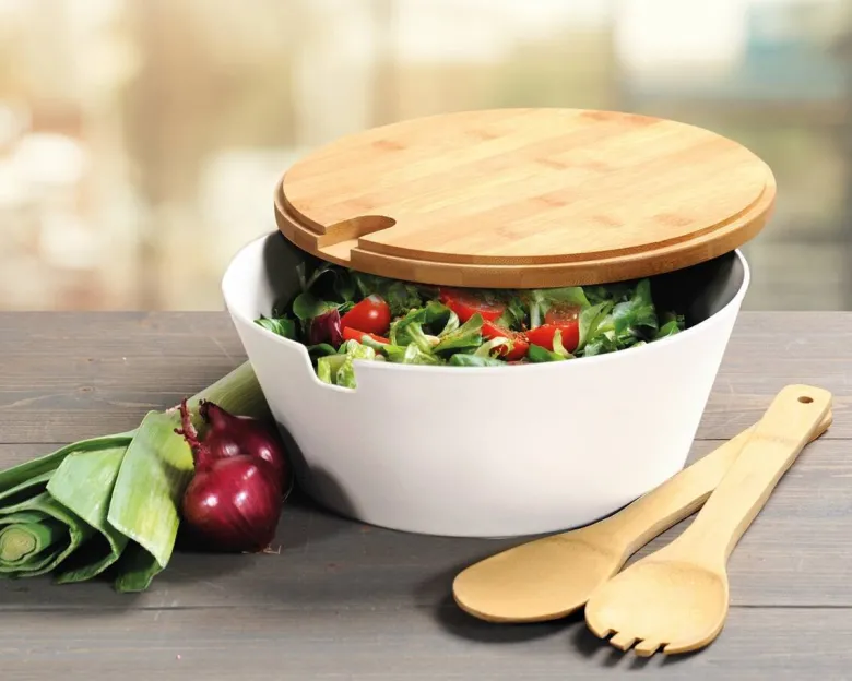 Kesper Salatschale weiß Melamin H/D: ca. 11x26 cm