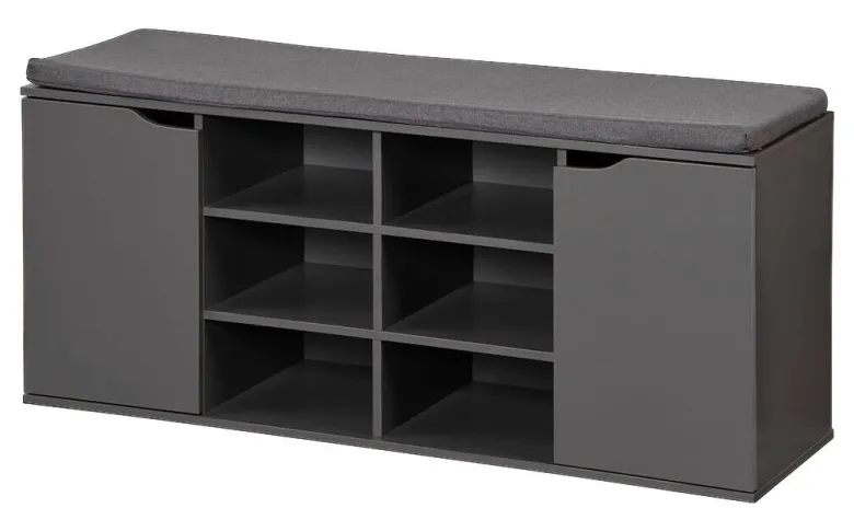 Kesper Schuhregal grau Spanplatte B/H/T: ca. 103x48x30,5 cm