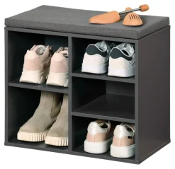 Kesper Schuhregal grau Spanplatte B/H/L: ca. 29,5x48x51,5 cm