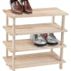 Kesper Schuhregal natur Holz B/H/L: ca. 26x40x77 cm