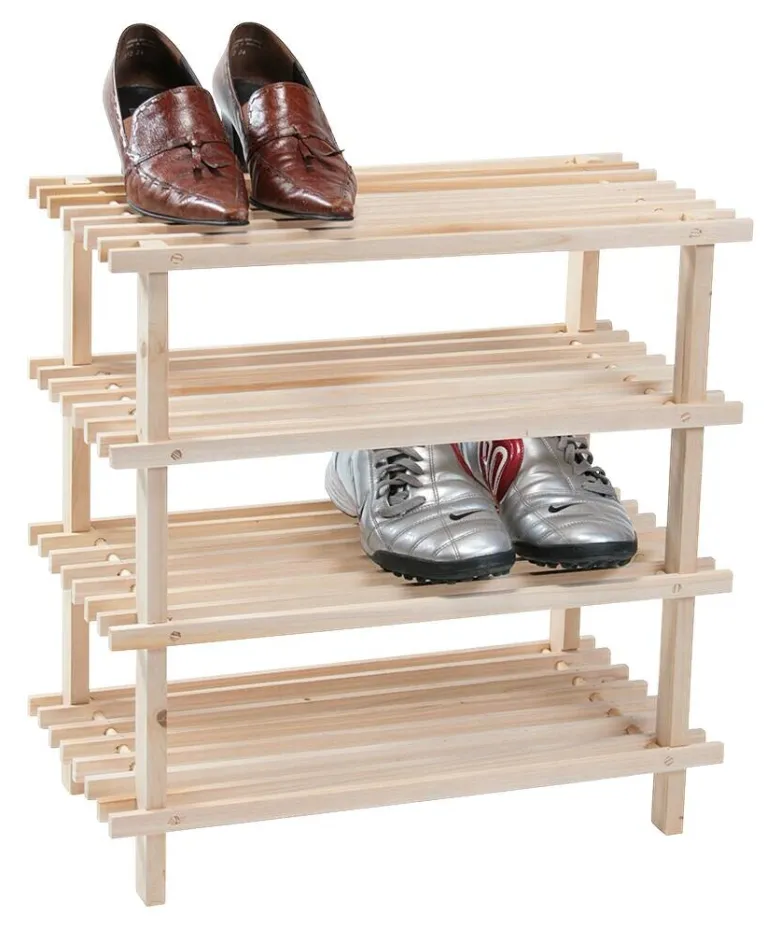 Kesper Schuhregal natur Holz B/H/L: ca. 26x40x77 cm