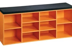 Kesper Schuhregal orange Spanplatte B/H/T: ca. 103,5x48x29,5 cm