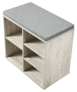 Kesper Schuhregal weißgrau Spanplatte B/H/L: ca. 29,5x48x51,5 cm