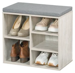 Kesper Schuhregal weißgrau Spanplatte B/H/L: ca. 29,5x48x51,5 cm